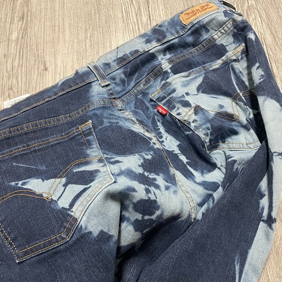 Levi's Dark Blue Patterned Boot Cut Jeans - Picture 5 of 5